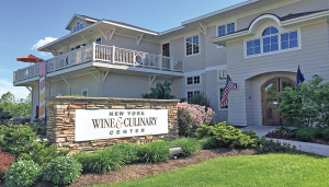 The main entrance to the New York Wine and Culinary Center.