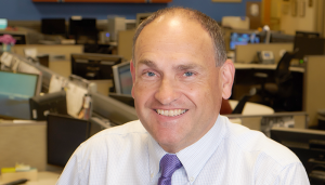 Ron Lombard photographed Aug. 21 at the studios of Spectrum News Central NY. Photo by Chuck Wainwright.