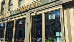 The Evergreen on Hanover Square in downtown Syracuse. The restaurant will turn 3 later this year.