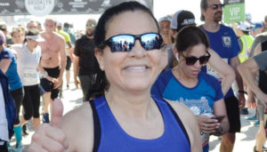 Maryann Roefaro at the Popular Brooklyn Half Marathon, 2019.