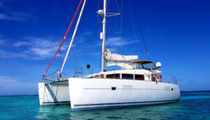 The Fowlers sold their home and just about everything they owned to fund their adventure. They bought Ocean Fox, a 6-year-old 40-foot catamaran for more than $300,000. The Ocean Fox was built in 2012 and carries two motors, three sails, and has three cabins.