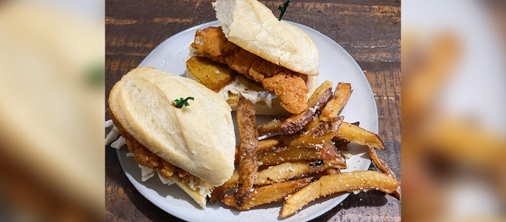 The Brazville at The Brasserie in Camillus: a Nashville-inspired hot-and-fried chicken sandwich ($16).